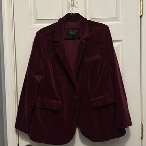 Burgundy Velour Blazer